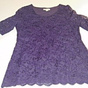 Coldwater Creek Size Med 10/12 Purple Shirt, Date night,